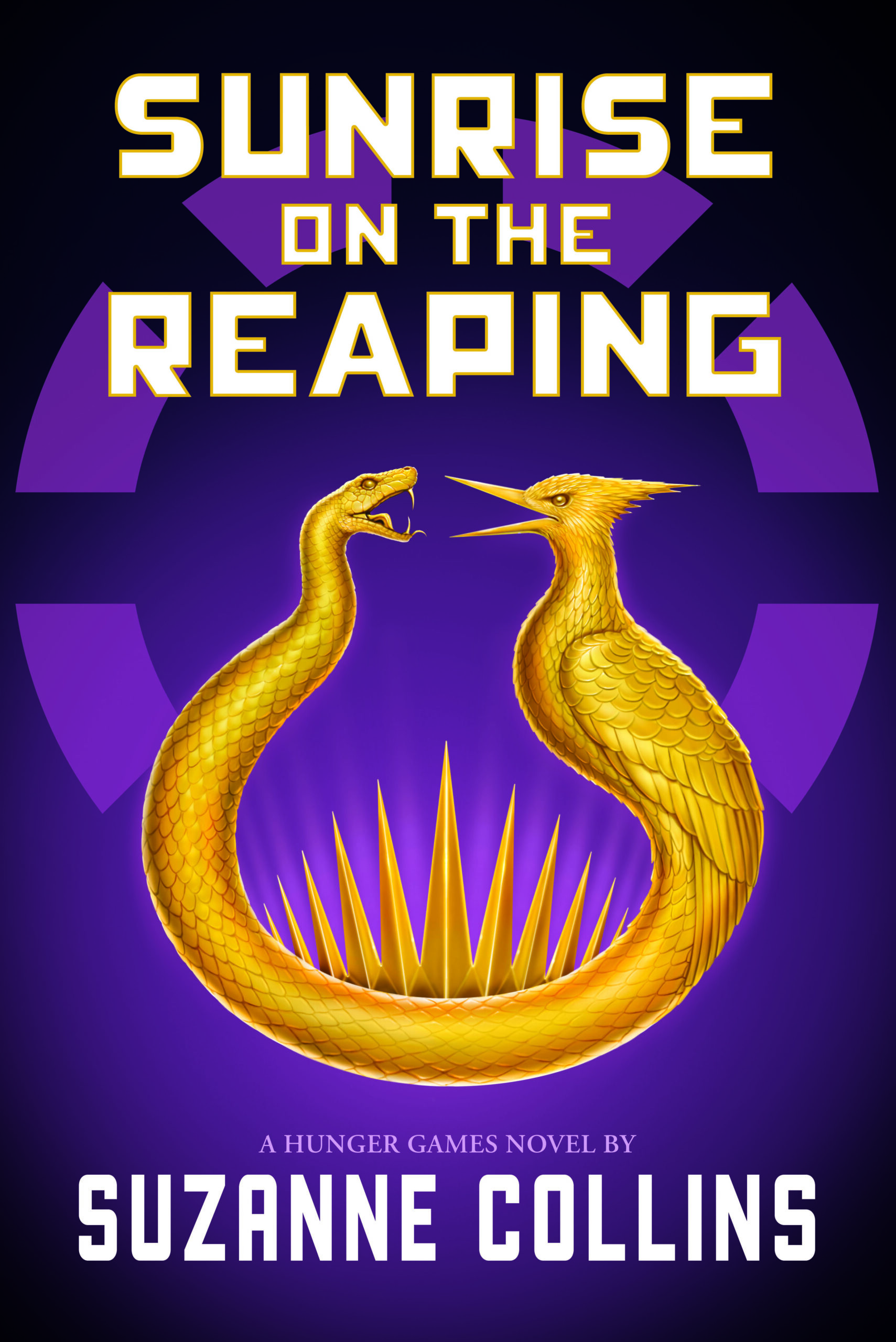 Cover of Sunrise on the Reaping by Suzanne Collins courtesy of https://www.scholastic.com/newsroom/online-press-kits/hunger-games-series.html under fair use for review/commentary/education/criticism. Al rights reserved by respective owners.
