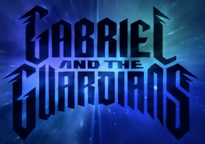 Screenshot of the Gabriel and the Guardians logo from the official trailer.