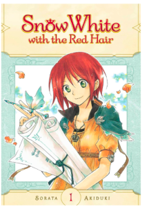 Cover image of Snow White with the Red Hair Volume 1 by Sorata Akiduki. Used under fair use for review purposes. Image via Amazon.com. All rights belong to the publisher and author.