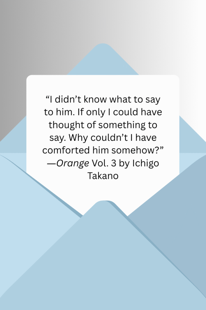 Christian review of Orange manga volume cover by Ichigo Takano