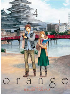 Cover of Orange Vol 4 by Ichigo Takano. From Amazon.com. Used under fair use for review and commentary; all rights belong to their respective copyright holders.