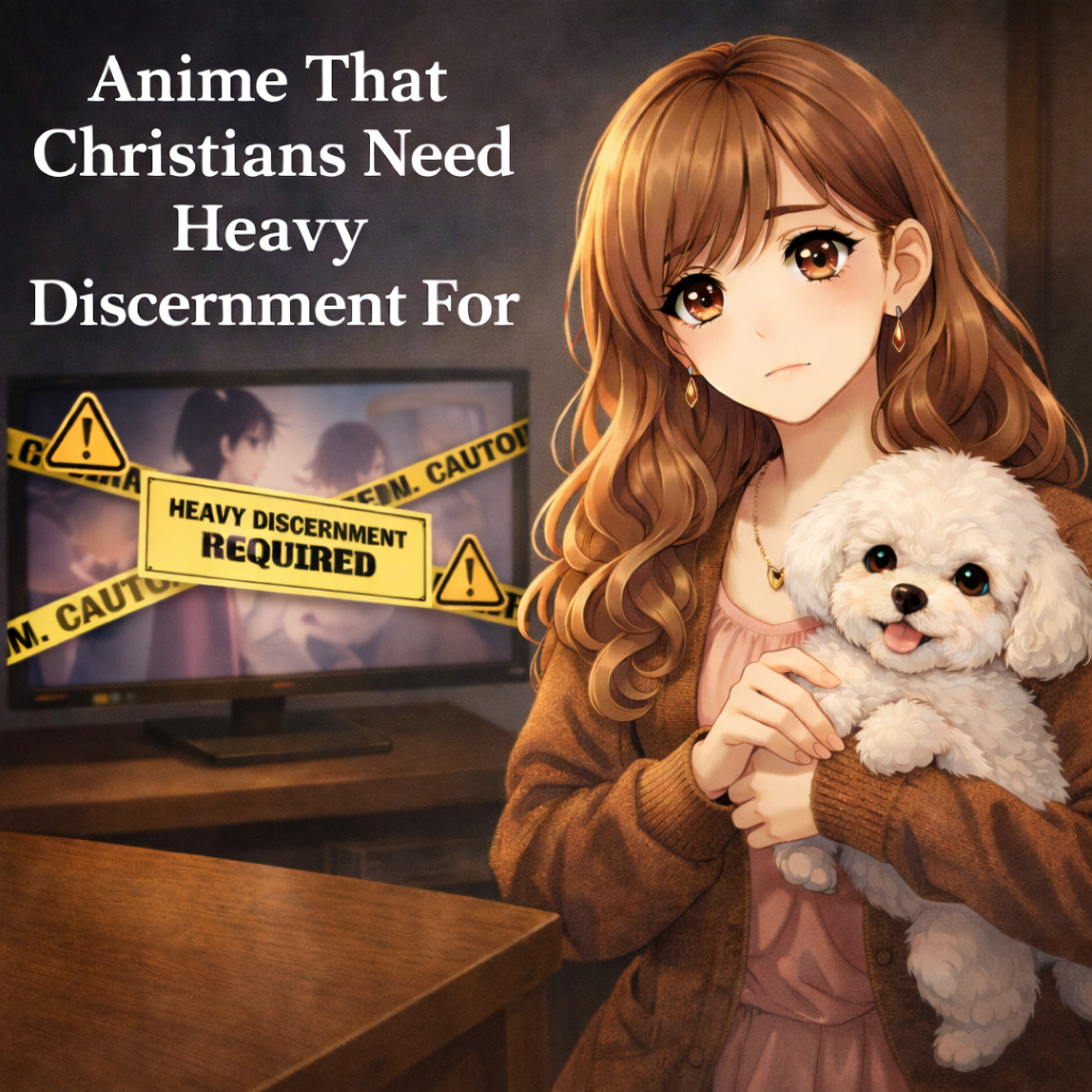 Chat GPT created image for an article about anime to approach with caution from a Christian perspective