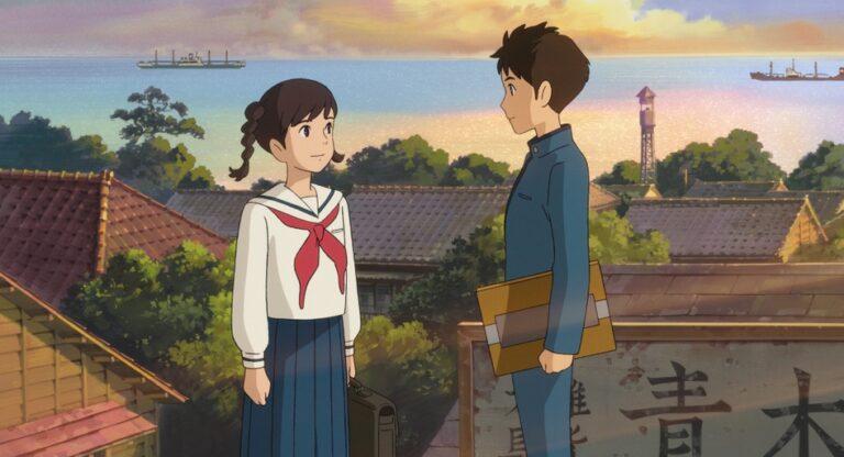 Still from From Up on Poppy Hill © 2011 Chizuru Takahashi, Tetsuro Sayama/Keiko Niwa/Studio Ghibli, NDHDMT. Courtesy of GKids Press Room. Under fair use for review/commentary/education/criticism. All rights retained by owners.