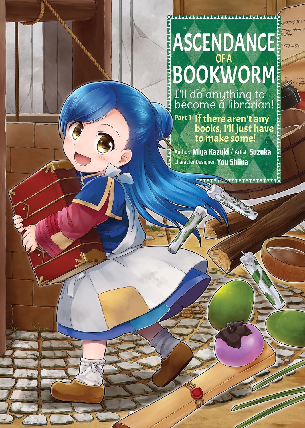 Ascendance of a Bookworm Volume 1 Manga cover from Amazon https://www.amazon.com/Ascendance-Bookworm-Manga-Miya-Kazuki-ebook/dp/B09CJQY4Q1/ref=sr_1_2?crid=11SHR4F7WGHU2&dib=eyJ2IjoiMSJ9.CHfVsee5bzmXtWM5WPwIG6gWY2IiTUMou9b8Go1hsrvGNfBCdASEpGwpb2MBoIhIRQ8R4KjvNEjJr62PEybdJPMH-AEtWScyNAe-e22RqNy6xlUv3lRoDm2-fFHz-SKHVNroChCOkKc5fumcHuC954aQbXBhrmWqlhjbTr55_MmRuozCVwQ-75tJP_VXGcwgH9HYNgGNh3mpW3fyxDQVW12QZx8pbAPbbalrdPhJBD0.hB9gScGExizUZQTqAmbTgCzTf1G_slxXxNHYmCyhXB0&dib_tag=se&keywords=ascendance+of+a+bookworm+volume+1&qid=1785011220&sprefix=ascendance+of+a+bookworm+volume+1%2Caps%2C418&sr=8-2