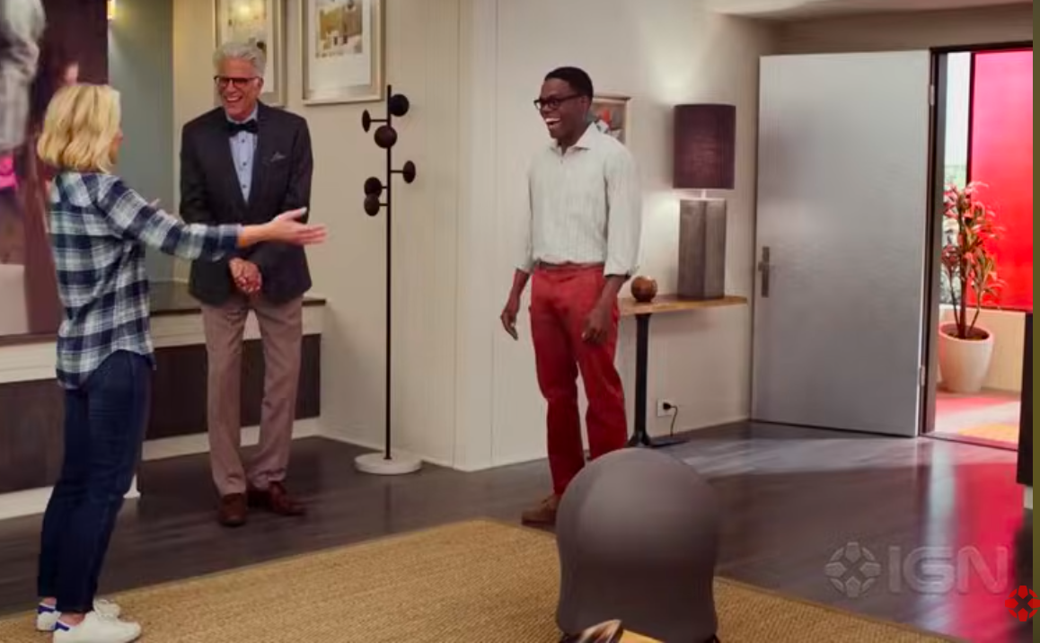 Screenshot from The Good Place Official Trailer on IGN YouTube https://youtu.be/29iKAAeRvI4?si=YHpAjqx8gaUikBxv